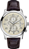  Shop Authentic Guess Exec Chronograph White Dial Brown Leather Strap Watch For Men - W0076G2 - Luxxuri