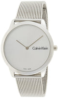  Shop Authentic Calvin Klein Minimal Silver Dial Silver Mesh Bracelet Watch for Men - K3M211Y6 - Luxxuri