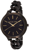  Shop Authentic Michael Kors Slim Runway Black Dial Black Steel Strap Watch for Women - MK3317 - Luxxuri
