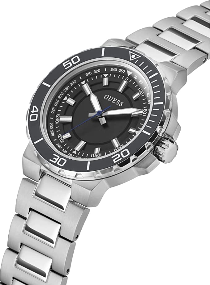  Shop Authentic Guess Track Black Dial Silver Steel Strap Watch for Men - GW0426G1 - Luxxuri