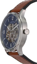  Shop Authentic Fossil Forrester Automatic Skeleton Grey Dial Brown Leather Strap Watch for Men - ME3178 - Luxxuri