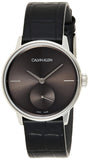  Shop Authentic Calvin Klein Accent Black Dial Black Leather Strap Watch for Women - K2Y231C3 - Luxxuri