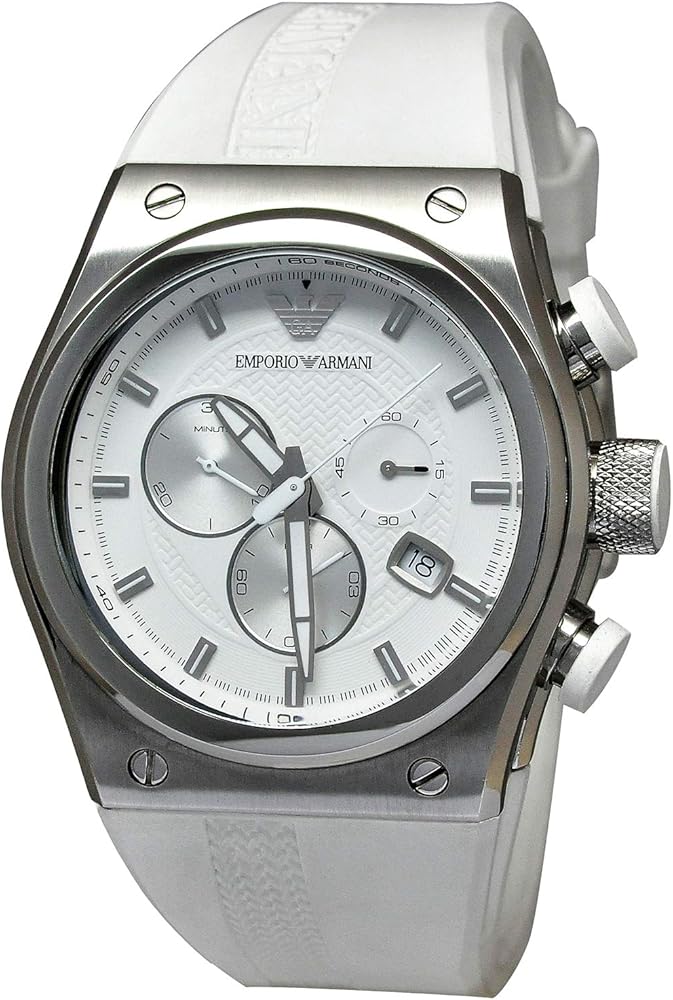  Shop Authentic Emporio Armani Sportivo Analog Quartz White Dial White Rubber Strap Watch For Men - AR6103 - Luxxuri