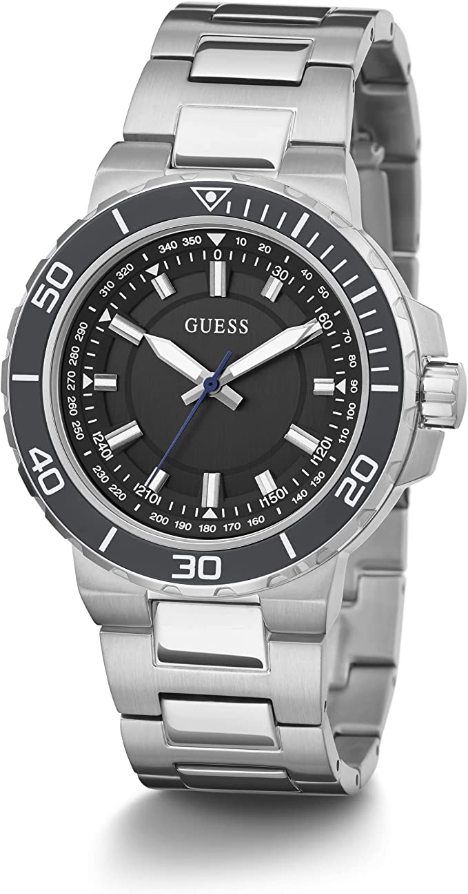  Shop Authentic Guess Track Black Dial Silver Steel Strap Watch for Men - GW0426G1 - Luxxuri