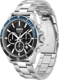  Shop Authentic Hugo Boss Troper Chronograph Black Dial Silver Steel Strap Watch For Men - 1514101 - Luxxuri