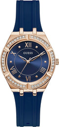  Shop Authentic Guess Cosmo Diamonds Blue Blue Dial Blue Silicone Strap Watch for Women - GW0034L4 - Luxxuri