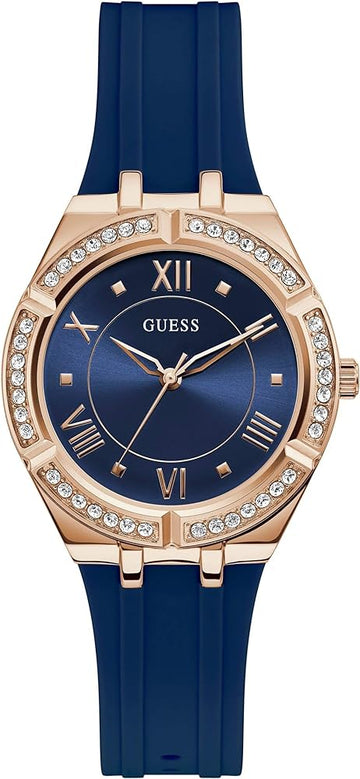  Shop Authentic Guess Cosmo Diamonds Blue Blue Dial Blue Silicone Strap Watch for Women - GW0034L4 - Luxxuri