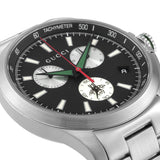  Shop Authentic Gucci G-Timeless Chronograph Black Dial Silver Steel Strap Watch For Men - YA126267 - Luxxuri
