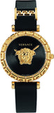  Shop Authentic Versace Palazzo Empire Greca Black Dial Black Leather Strap Watch for Women - VEDV00119 - Luxxuri