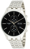  Shop Authentic Hugo Boss Associate Black Dial Silver Steel Strap Watch for Men - 1513869 - Luxxuri