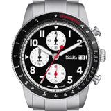  Shop Authentic Fossil Sport Tourer Chronograph Black Dial Silver Steel Strap Watch for Men - FS6045 - Luxxuri