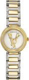  Shop Authentic Versace Virtus Quartz White Dial Two Tone Steel Strap Watch For Women - VET300721 - Luxxuri