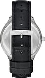  Shop Authentic Michael Kors Sage Three-Hand Mother of Pearl White Dial Black Leather Strap Watch for Women - MK4821 - Luxxuri
