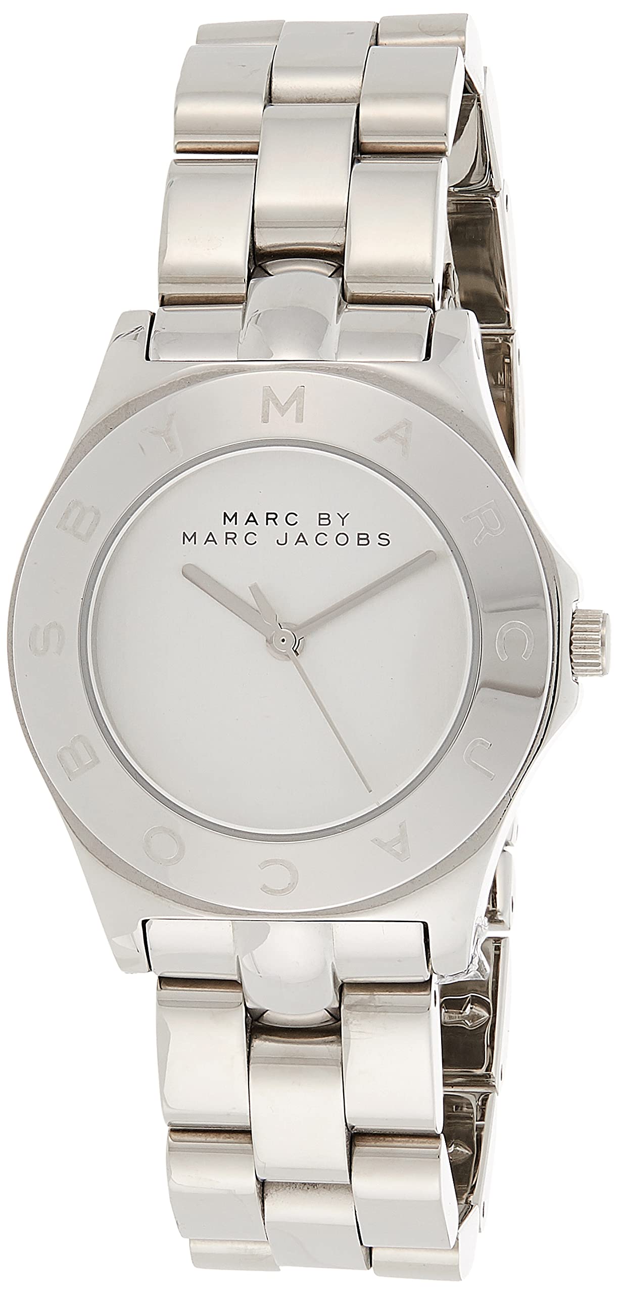 Marc Jacobs Blade Chronograph Silver Dial Silver  Steel Strap Watch for Women - MBM3125