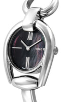  Shop Authentic Gucci Horsebit Collection Mother of Pearl Black Dial Silver Steel Strap Watch For Women - YA139503 - Luxxuri
