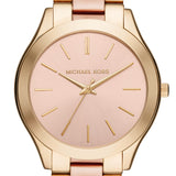  Shop Authentic Michael Kors Slim Runway Pink Dial Two Tone Steel Strap Watch for Women - MK3493 - Luxxuri