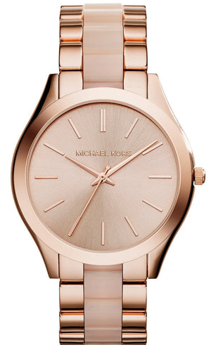  Shop Authentic Michael Kors Slim Runway Rose Gold Dial Two Tone Steel Strap Watch for Women - MK4294 - Luxxuri