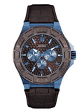  Shop Authentic Guess Force Quartz Brown Dial Brown Leather Strap Watch For Men - W0674G5 - Luxxuri