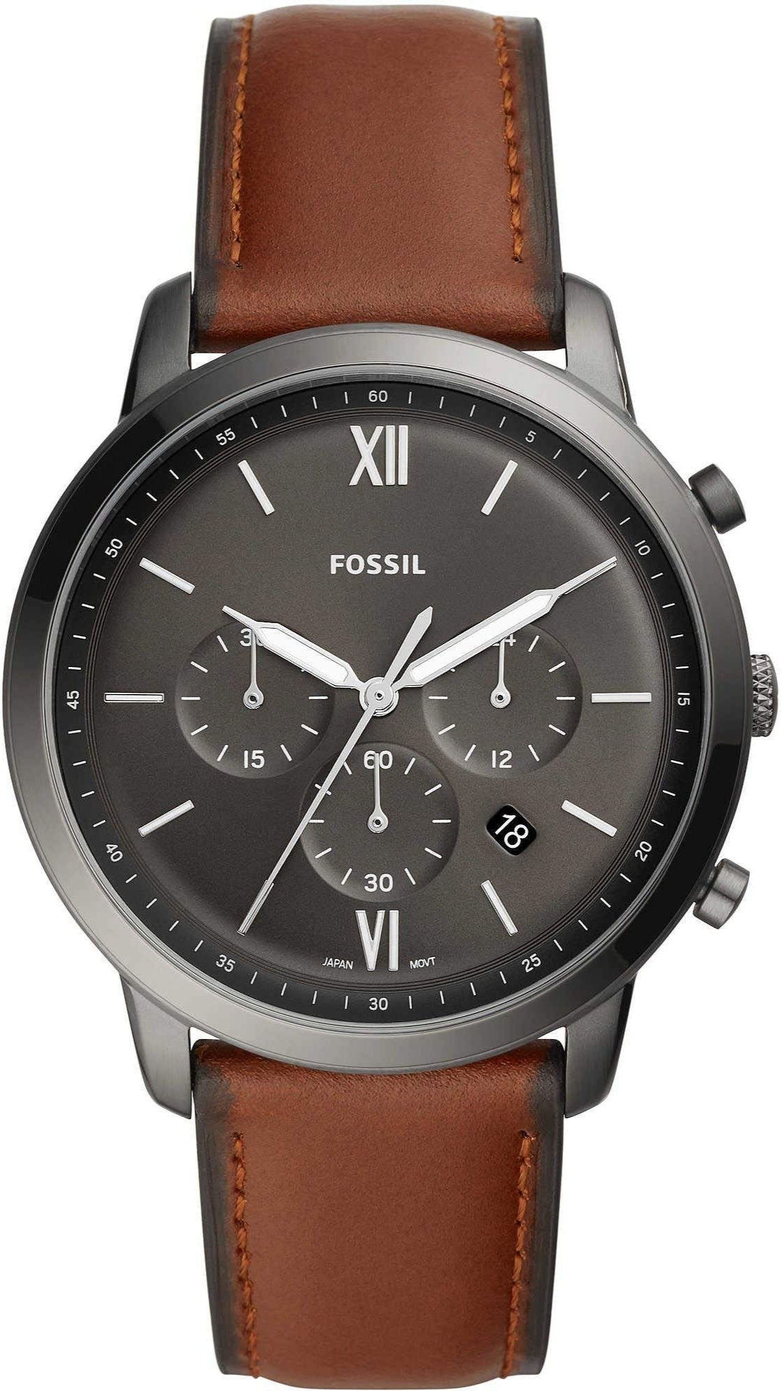  Shop Authentic Fossil Neutra Chronograph Grey Dial Brown Leather Strap Watch for Men - FS5512 - Luxxuri