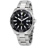  Shop Authentic Tag Heuer Aquaracer Black Dial Silver Steel Strap Strap Watch for Men - WAY201A.BA0927 - Luxxuri