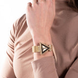  Shop Authentic Guess Fame Diamonds Gold Dial Gold Mesh Bracelet Watch for Women - GW0508L2 - Luxxuri