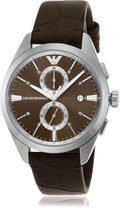 Shop Authentic Emporio Armani Claudio Chronograph Brown Dial Brown Leather Strap Watch For Men - AR11482 - Luxxuri