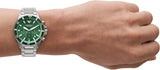  Shop Authentic Emporio Armani Diver Chronograph Green Dial Silver Steel Strap Watch For Men - AR11500 - Luxxuri