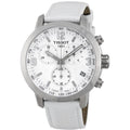  Shop Authentic Tissot PRC 200 Chronograph White Dial White Leather Strap Watch For Men - T055.417.16.017.00 - Luxxuri