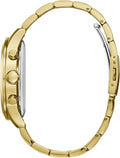  Shop Authentic Guess Atlas Chronograph Gold Dial Gold Steel Strap Watch For Men - W0668G4 - Luxxuri