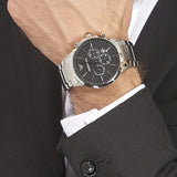  Shop Authentic Emporio Armani Sportivo Chronograph Black Dial Silver Steel Strap Watch For Men - AR2460 - Luxxuri