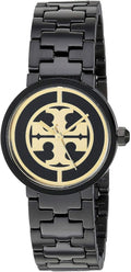 Tory Burch Reva Black Dial Black Steel Strap Watch for Women - TBW4038