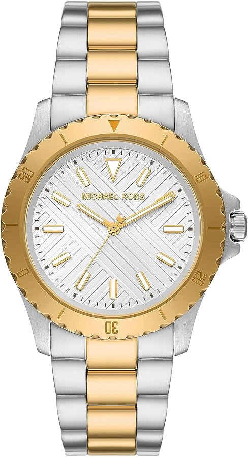  Shop Authentic Michael Kors Everest Three Hand Silver Dial Two Tone Steel Strap Watch For Men - MK9141 - Luxxuri