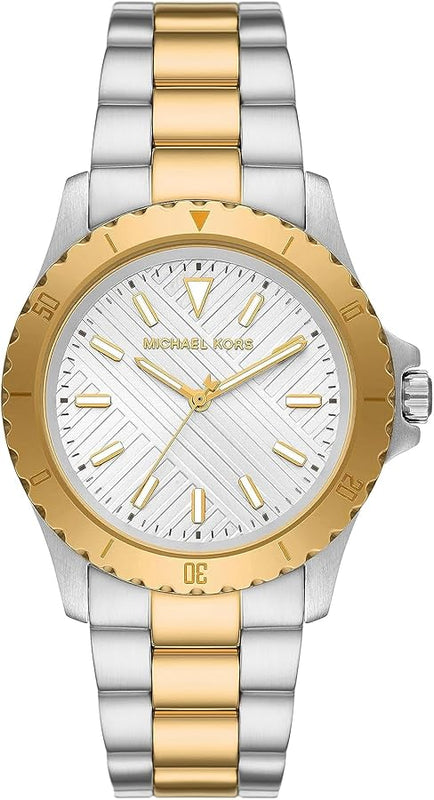  Shop Authentic Michael Kors Everest Three Hand Silver Dial Two Tone Steel Strap Watch For Men - MK9141 - Luxxuri