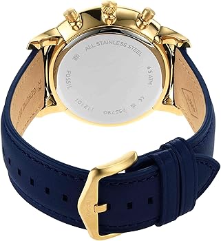  Shop Authentic Fossil Neutra Chronograph Blue Dial Blue Leather Strap Watch for Men - FS5790 - Luxxuri