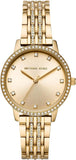  Shop Authentic Michael Kors Melissa Quartz Gold Dial Gold Steel Strap Watch for Women - MK4368 - Luxxuri