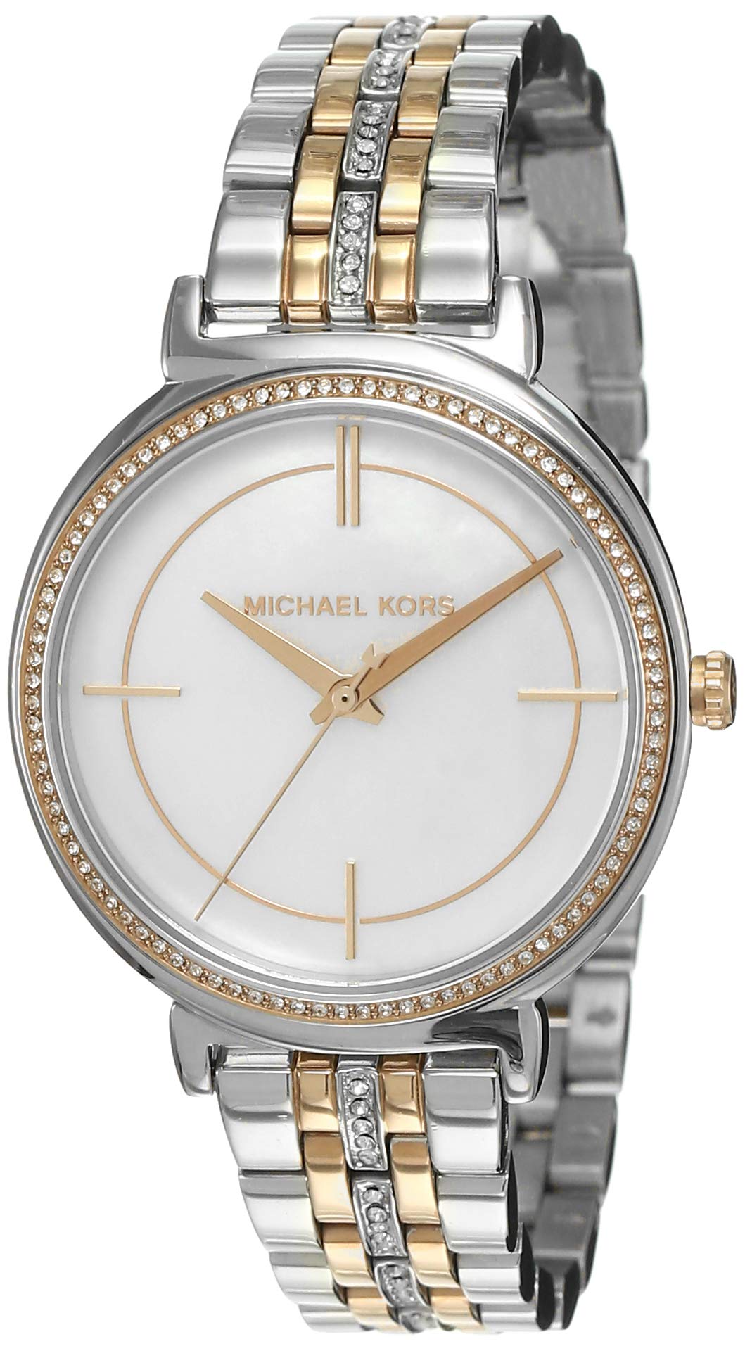  Shop Authentic Michael Kors Cinthia Mother of Pearl Dial Two Tone Steel Strap Watch For Women - MK3831 - Luxxuri