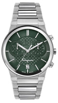  Shop Authentic Salvatore Ferragamo Sapphire Chrono Green Dial Silver Steel Strap Watch for Men - SFME00421 - Luxxuri