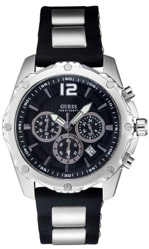  Shop Authentic Guess Intrepid Chronograph Black Dial Two Tone Steel Strap Watch for Men - W0167G1 - Luxxuri