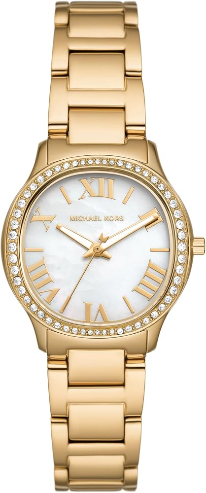  Shop Authentic Michael Kors Sage Analog White Dial Gold Steel Strap Watch for Women - MK4822 - Luxxuri