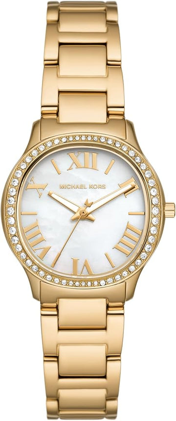  Shop Authentic Michael Kors Sage Analog White Dial Gold Steel Strap Watch for Women - MK4822 - Luxxuri
