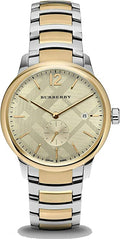  Shop Authentic Burberry The Classic Gold Dial Two Tone Steel Strap Watch for Men - BU10011 - Luxxuri