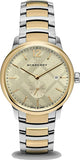  Shop Authentic Burberry The Classic Gold Dial Two Tone Steel Strap Watch for Men - BU10011 - Luxxuri