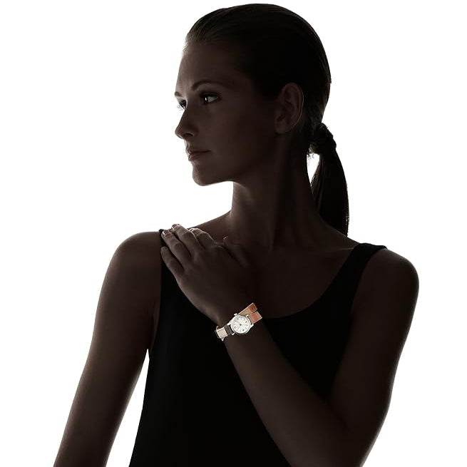  Shop Authentic Burberry Utilitarian White Dial Multicolor Leather Strap Watch for Women - BU7849 - Luxxuri