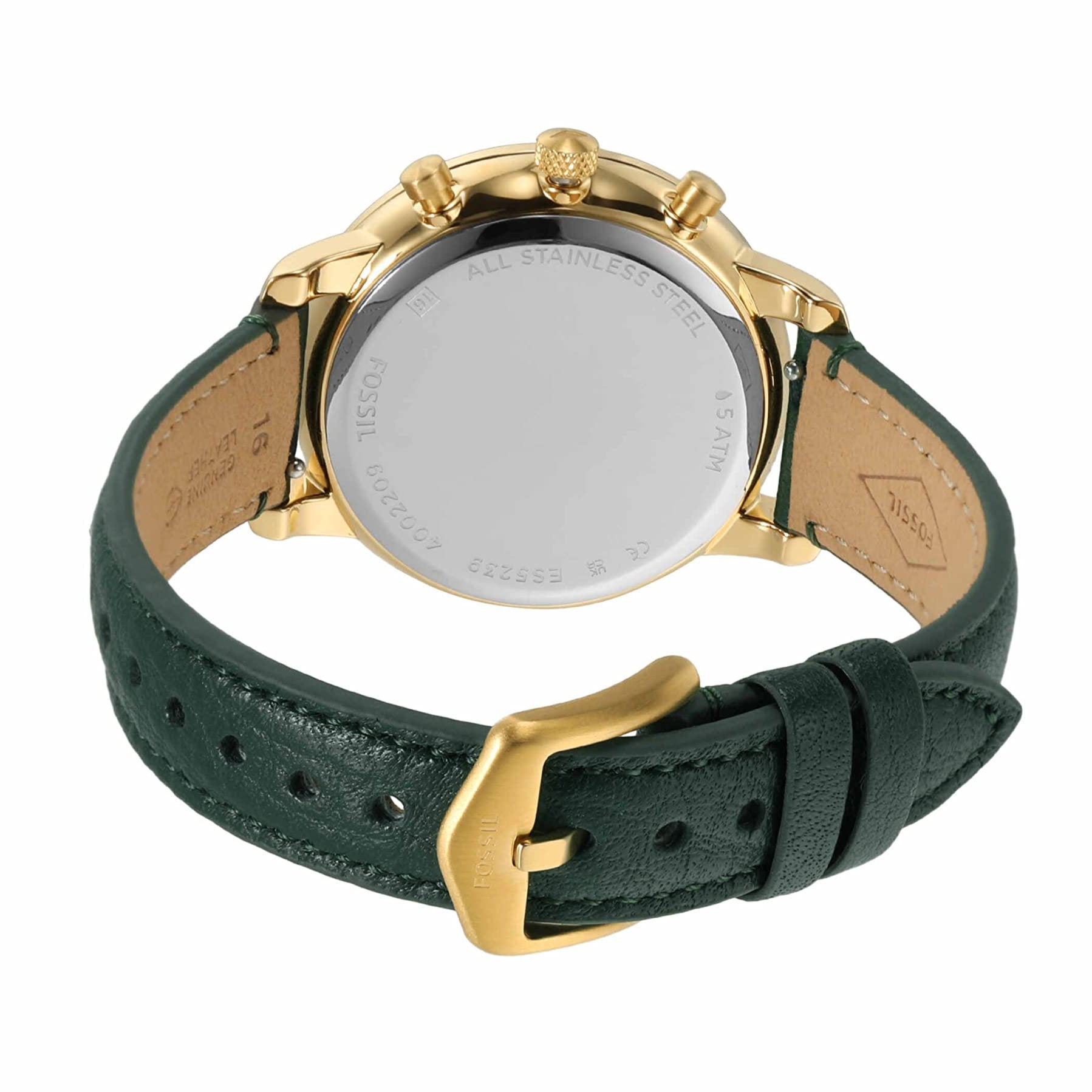  Shop Authentic Fossil Neutra Chronograph Green Dial Green Leather Strap Watch for Women - ES5239 - Luxxuri