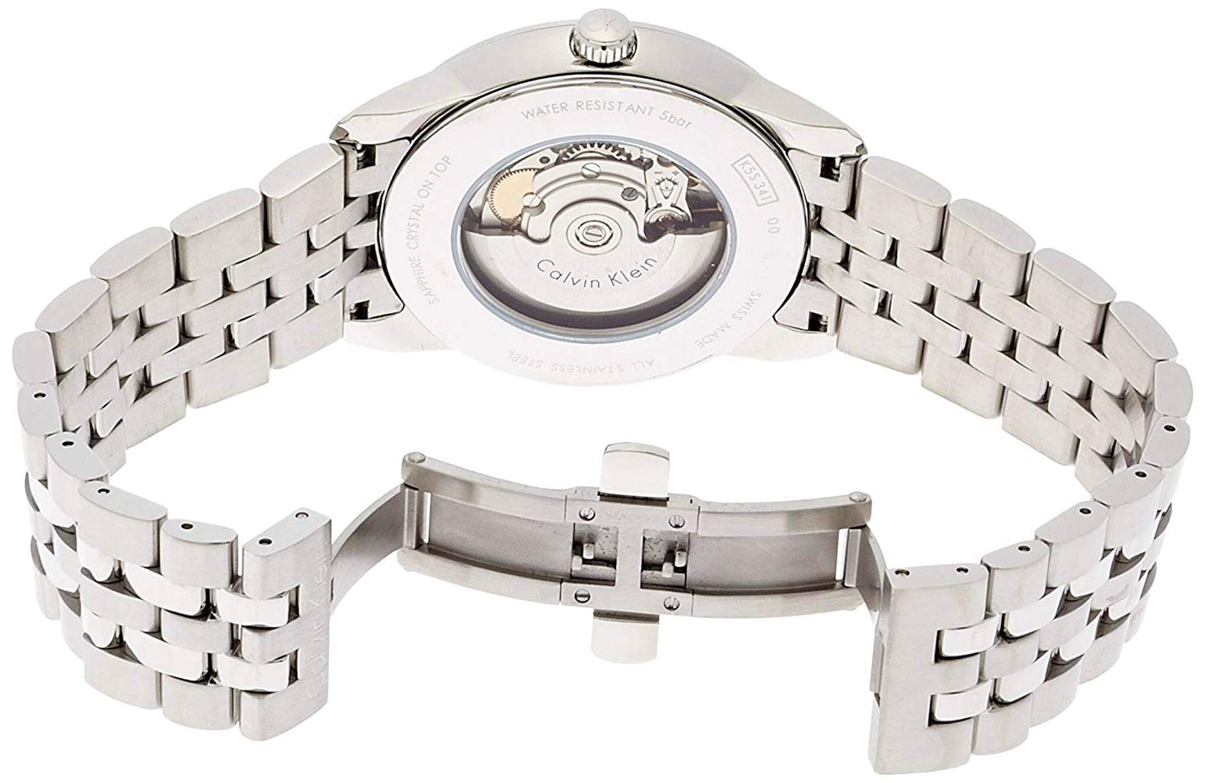  Shop Authentic Calvin Klein Infinity Black Dial Silver Steel Strap Watch for Men - K5S34141 - Luxxuri