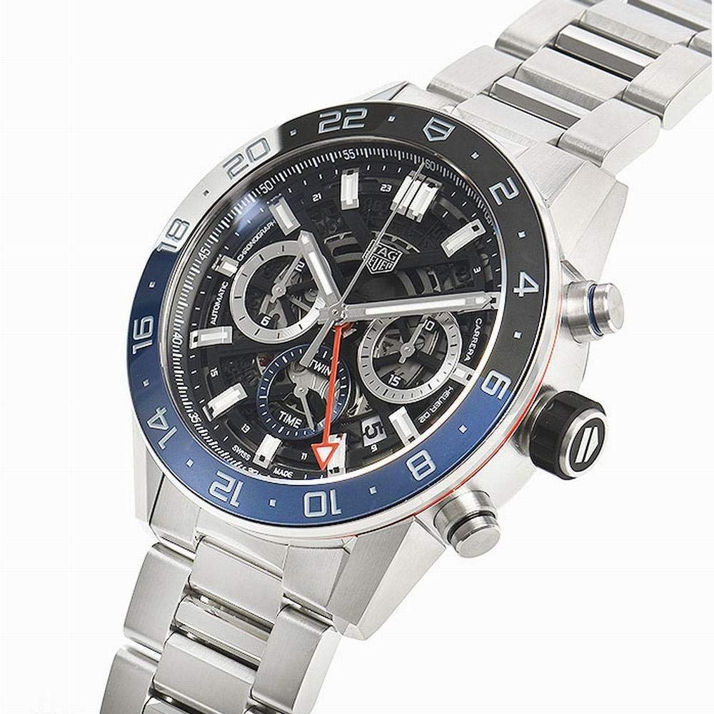 Tag Heuer Carrera Chronograph Blue Dial Silver Steel Strap Watch for Men - CBG2A1Z.BA0658