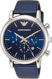  Shop Authentic Emporio Armani Luigi Chronograph Blue Dial Blue Leather Strap Watch For Men - AR11451 - Luxxuri