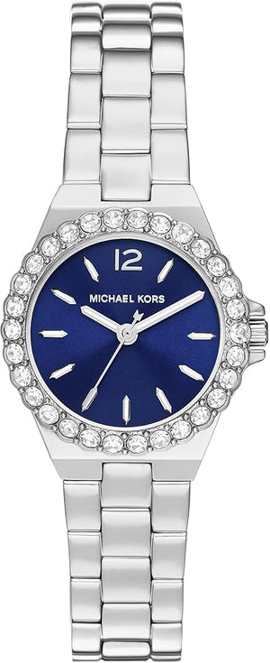  Shop Authentic Michael Kors Lennox Three-Hand Blue Dial Silver Steel Strap Watch For Women - MK7397 - Luxxuri