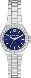  Shop Authentic Michael Kors Lennox Three-Hand Blue Dial Silver Steel Strap Watch For Women - MK7397 - Luxxuri