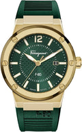  Shop Authentic Salvatore Ferragamo F-80 Classic Green Dial Green Rubber Strap Watch for Men - SFHY02022 - Luxxuri